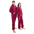 thumbnail image 1 of Maroon Hoodie Onesie Jumpsuit Premium One-Piece SweatSuit for Men & Women, 1 of 1