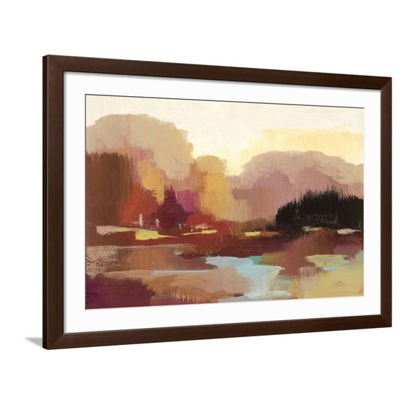 Art.com Maroon Landscape Crop Art Print by Silvia Vassileva, Brown Frame Wall Art, 44" x 32"