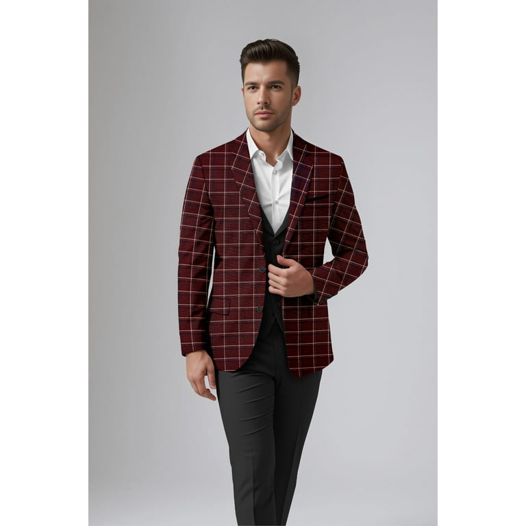 Maroon slim fit blazer hotsell