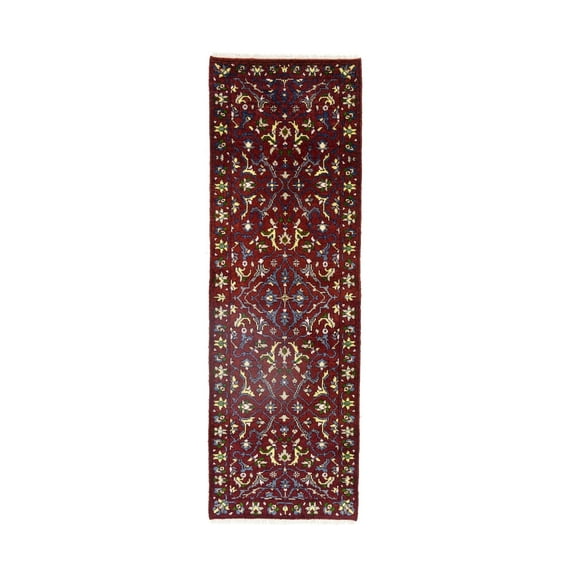 Maroon Red Floral 3X8 Chobi Serapi Oriental Rug