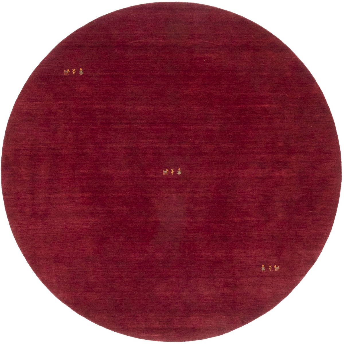 Maroon Red Tribal 8X8 Gabbeh Modern Round Rug - Walmart.com