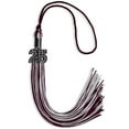thumbnail image 1 of Endea Graduation Maroon/Silver Mixed Color Graduation Tassel with Black Date Drop, 1 of 10