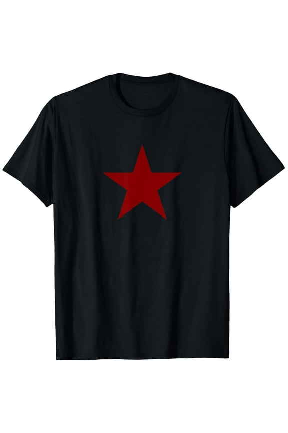 Maroon Star on Multiple Colours T-Shirt
