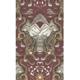 thumbnail image 1 of Maroon Tiger Chinese Inspired Textured Wallpaper R8414, 1 of 4