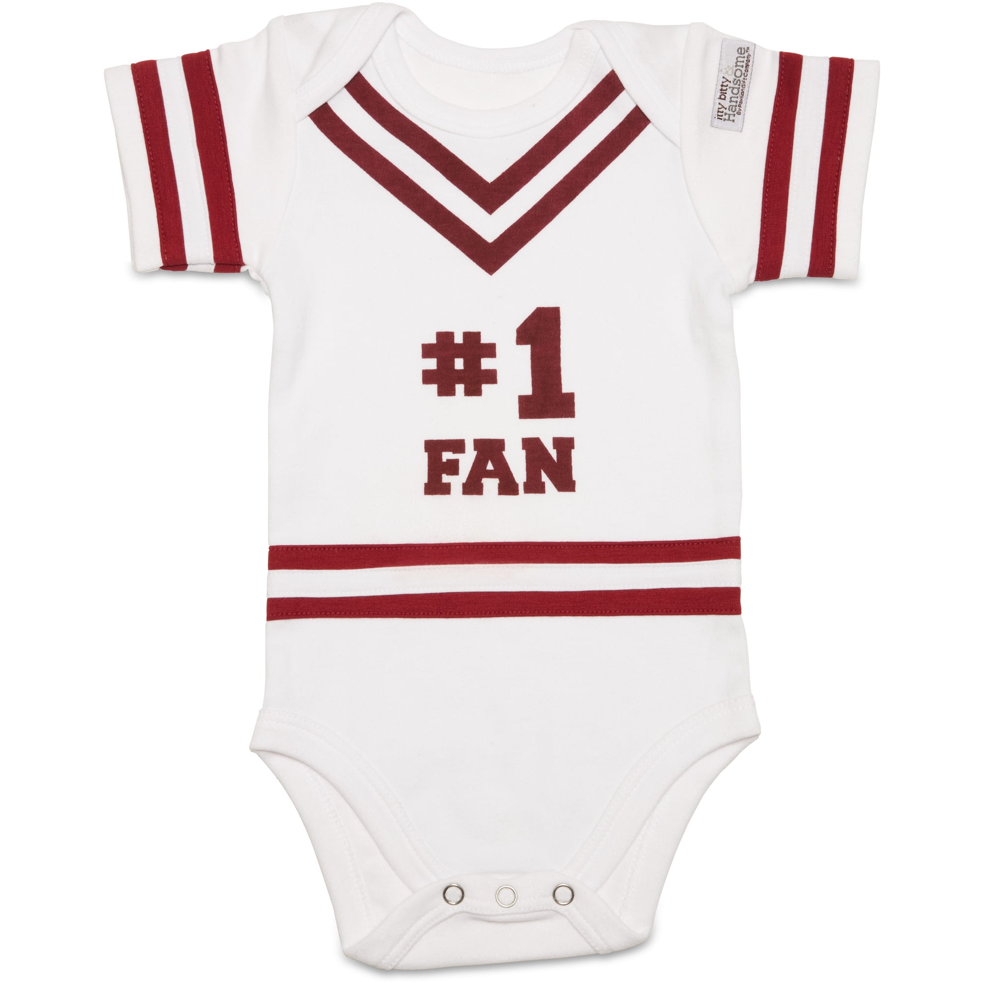 Maroon & White - 0-6 Months Infant Onesie