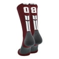 thumbnail image 1 of Maroon/White Player Id Crew Number Socks (#08, Small), 1 of 2
