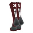 thumbnail image 1 of Maroon/White Player Id Crew Number Socks (#31, Medium), 1 of 2