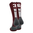 thumbnail image 1 of Maroon/White Player Id Crew Number Socks (#36, Large), 1 of 2