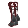 thumbnail image 1 of Maroon/White Player Id Crew Number Socks (#41, Large), 1 of 2