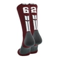 thumbnail image 1 of Maroon/White Player Id Crew Number Socks (#62, Medium), 1 of 2