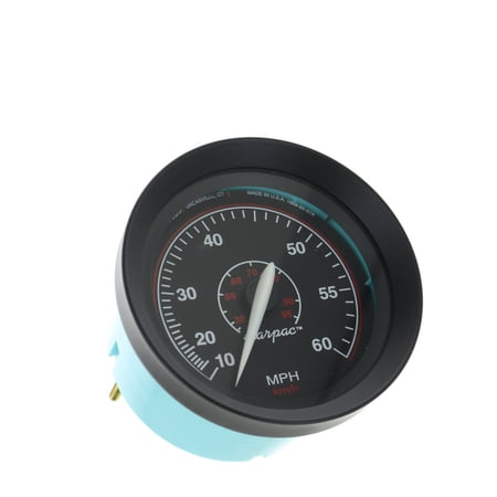 Marpac New 60mph Speedometer Black Face/Bezel Red/White Dial 7-2088, FSE9856