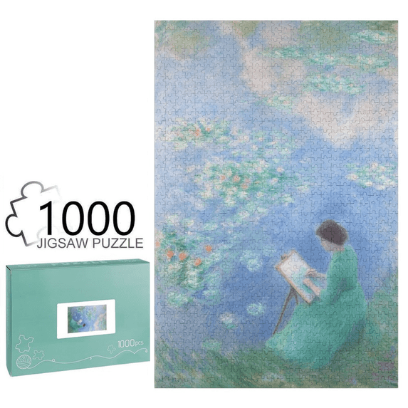 Marpieviii Puzzles for Adults 1000 Pieces Sketching Home Decor Unique Wooden Jigsaw Puzzles for Adults