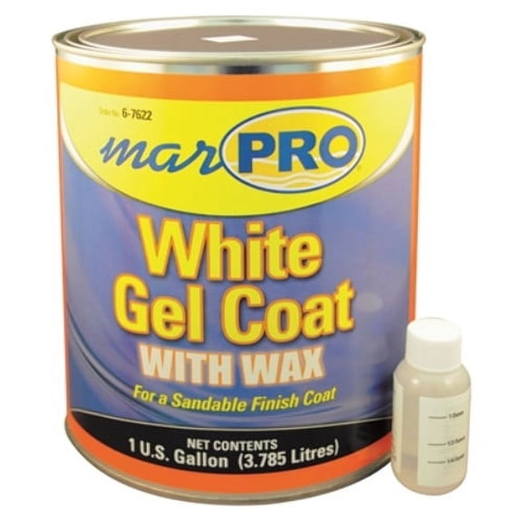 Marpro Gel Coat White with Wax GALLON 6-7622 Boat Marine Fiberglass