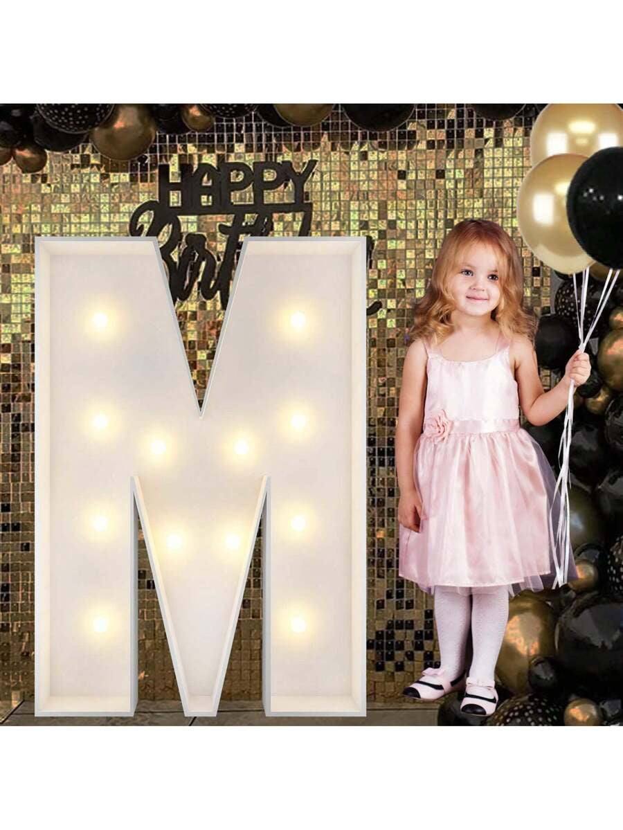 Marquee Light Up Letters, 4FT Marquee Letters, Mosaic Letters For Balloons, Mosaic Balloon Frame, Giant Letters For Birthday Engagement Wedding Party Decoration,20179566