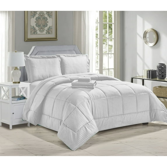 Marquee Linens 8-Piece Set Embossed Bed in a Bag