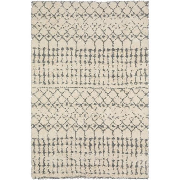 Marquee MQ2 Ivory/Metal 2'3" x 7'5" Runner Rug