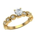thumbnail image 1 of Marquee and Square Round Brilliant Diamond Rings 18K Gold 0.60 CT TW (G,VS1), 1 of 5