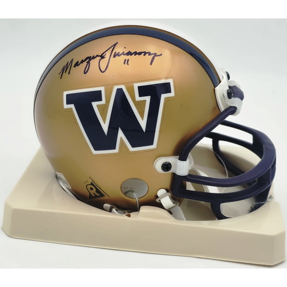 Marques Tuiasosopo Autographed Washington Huskies Gold Mini Helmet MCS Holo #63689