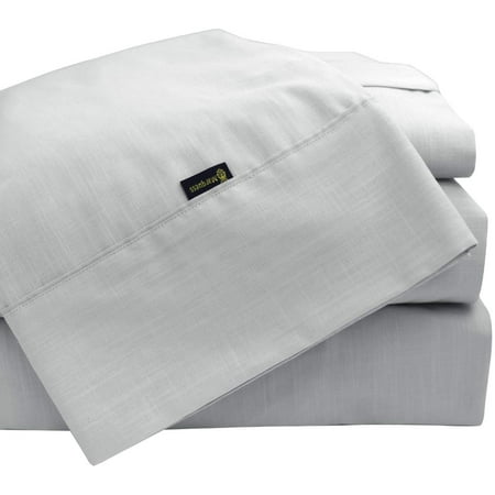 Marquess Cotton Linen Tencel Lyocell Blended Light Grey Queen Colling Sheet Set