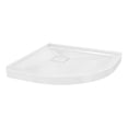 thumbnail image 1 of Marquette 38" x 38" Round Corner Double-Threshold Shower Pan Base with Center Drain in Glossy White, 1 of 6