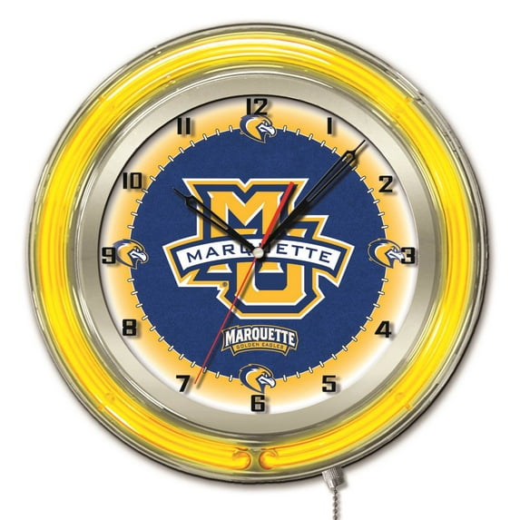 Marquette University 19" Double Neon Wall Clock