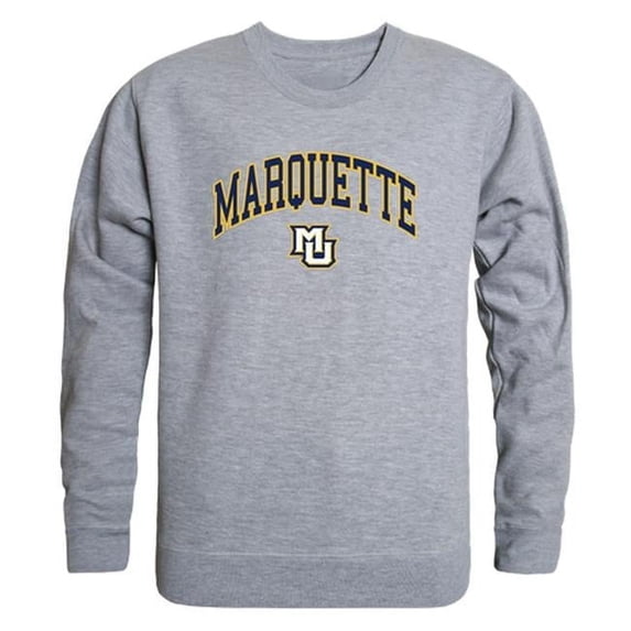 Marquette University Campus Crewneck T-Shirt, Heather Grey 2 - Medium