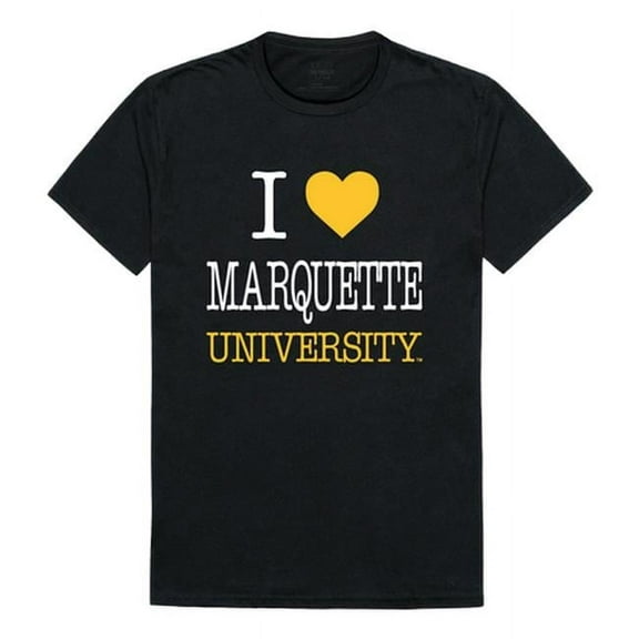 Marquette University I Love T-Shirt, Black - Large