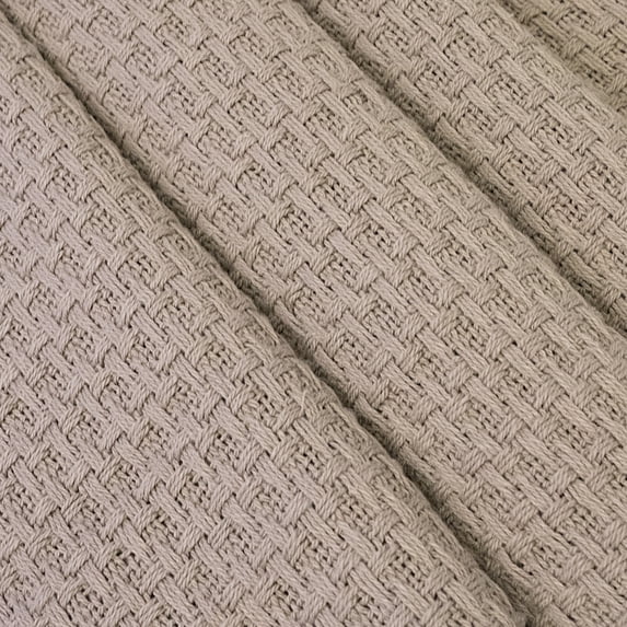 Marquis 100% Cotton Waffle Weave Twin Blanket, Taupe