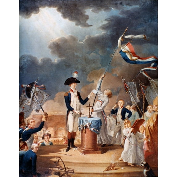 Marquis De Lafayette N(1757-1834). French Statesman And Officer. Oath By The Marquis De Lafayette At The F�Te De La