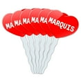 thumbnail image 1 of Marquis Heart Love Cupcake Picks Toppers - Set of 6, 1 of 1