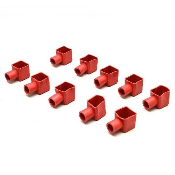 Marquis Marine Boat Battery Terminal Boots 5901300 | 3/4 Inch Red (Set of 10)