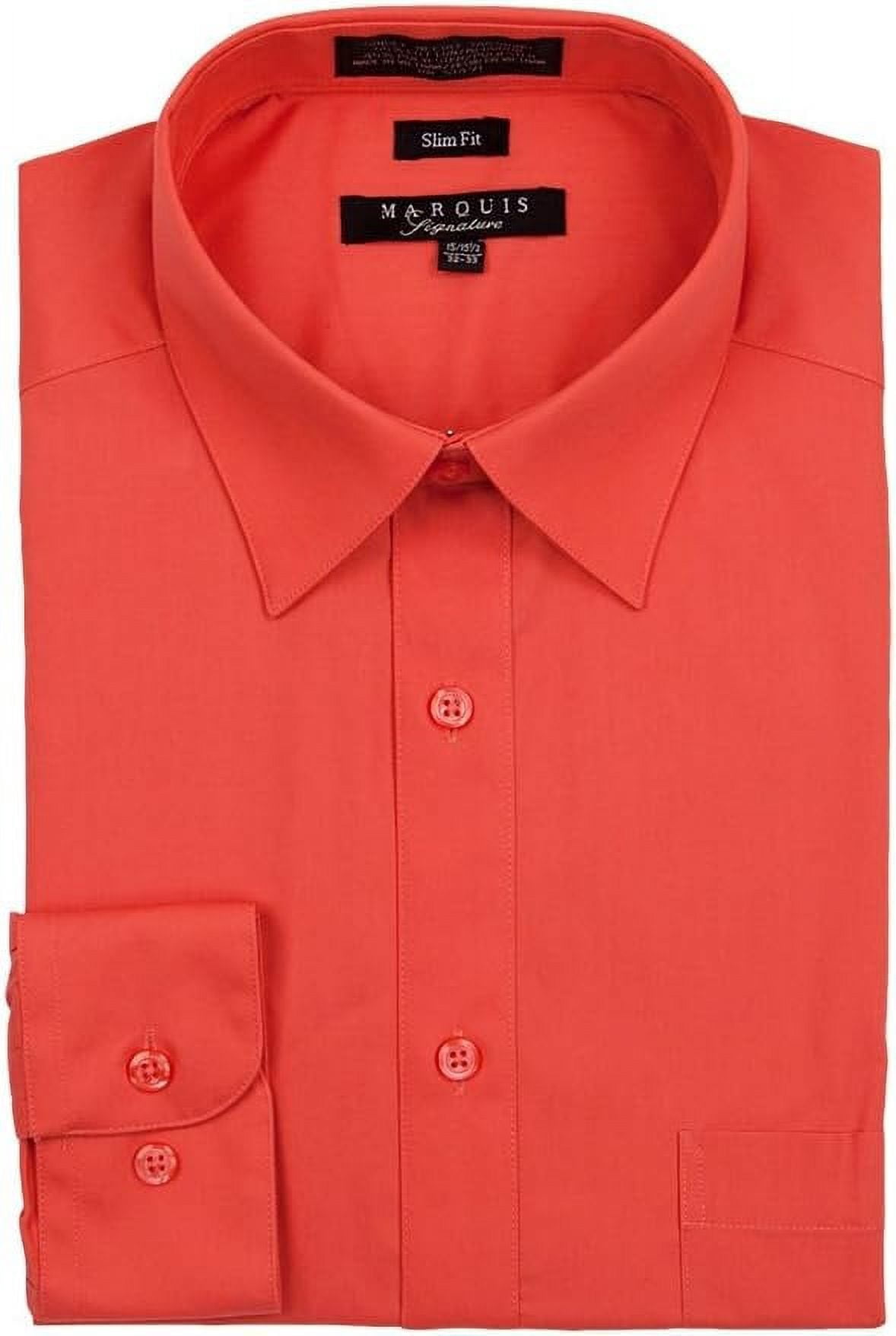 Renoir Mens Shirt TCS22-BLK ( Slim Fit Long Sleeve Stretch Dress Shirt ) main image 1
