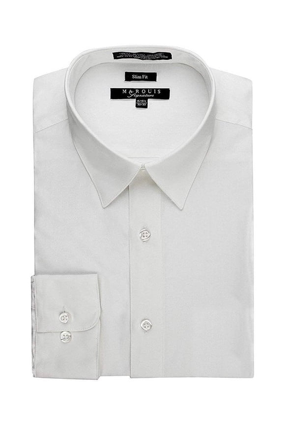 Mens Dress Shirt  Slim Fit Long Sleeve Solid Dress Shirt  Quality Dress Shirt for Men