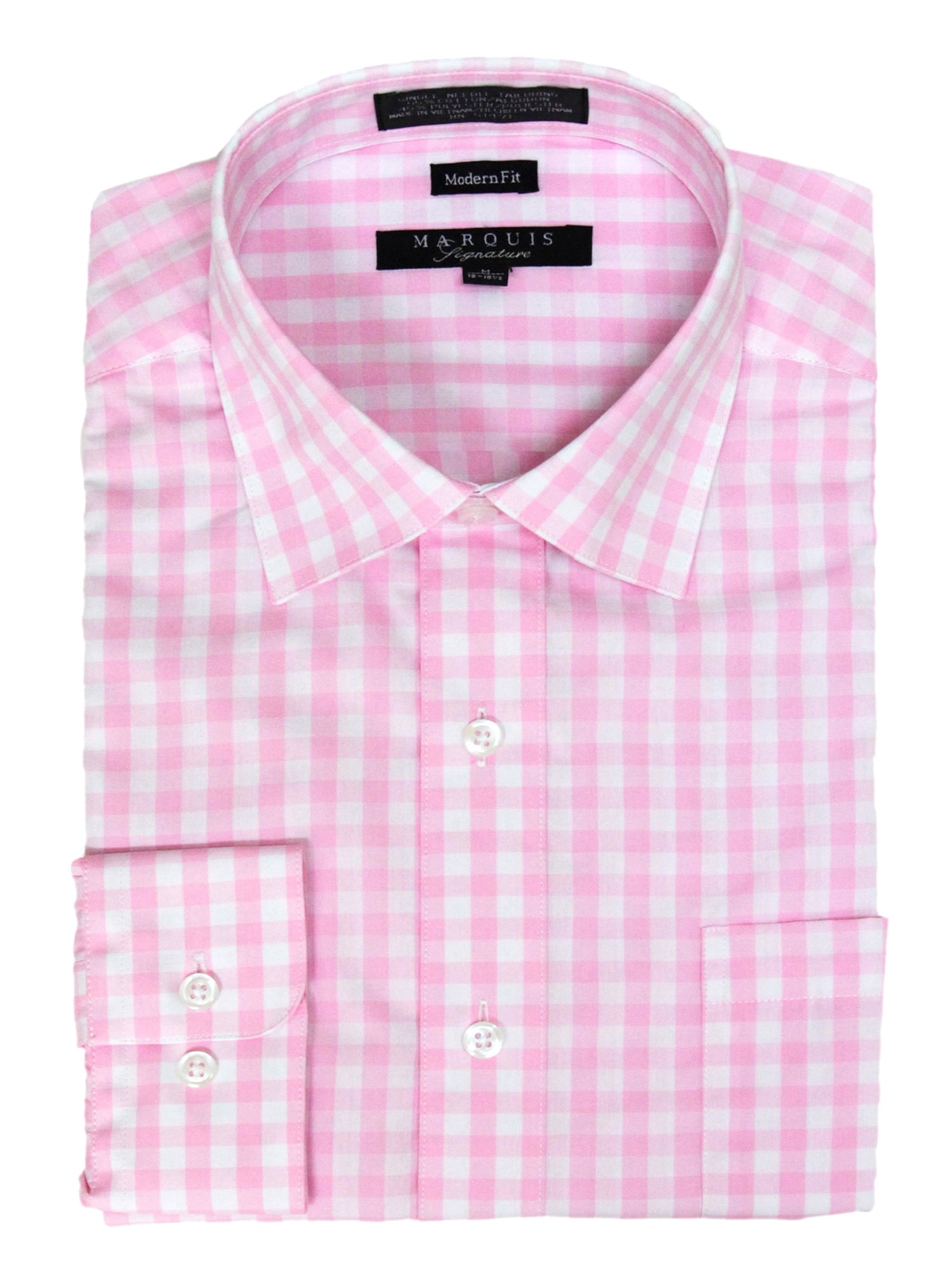 Pink and white check shirt cheap mens