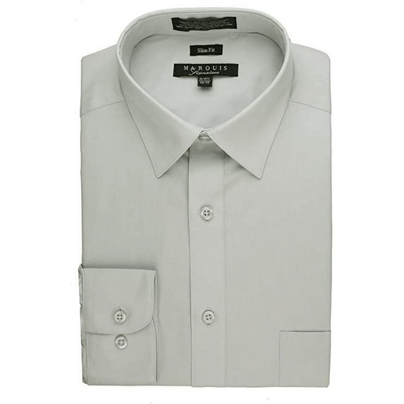Marquis Men's Slim Fit Solid Dress Shirt - Available In Many Colors