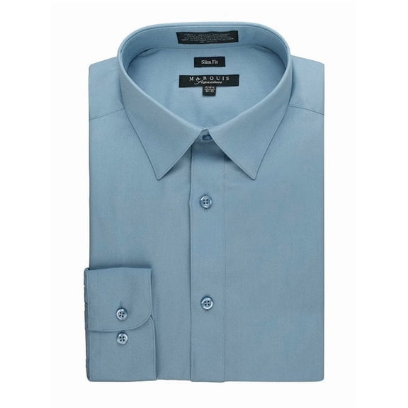 Marquis Mens Dress Shirt Slim Fit Long Sleeve Solid Dress Shirt Quality Dress Shirt for Men