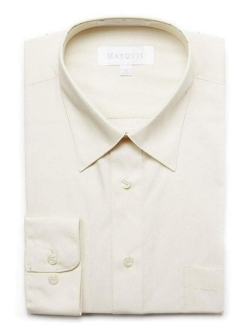 green emerald velvet dress Marquis Men's Solid Classic Fit Dress Shirt 009 – Good's Store Online main image 0