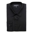 thumbnail image 1 of Marquis Mens Slim Fit Solid Black Cotton Blend Dress Shirt, 1 of 1