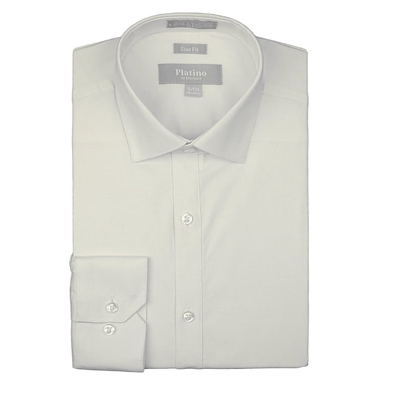 Marquis Platino Men's Slim Fit Cotton Stretch Long Sleeve Dress Shirt Colors 2XL, Coral
