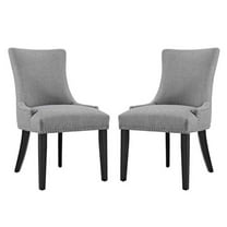 Marquis Set of 2 Fabric Dining Side Chair Light Gray