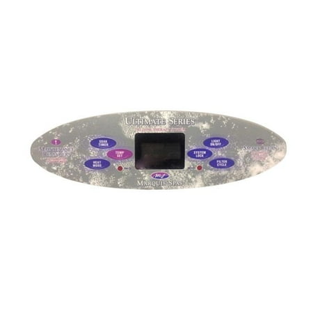 Marquis Spas 650-0492 MTS99 Soak Timer-Temp Set-Heat Mode Light Spa Side Overlay for On & Off-System Lock-Filter Cycle - 6-Button