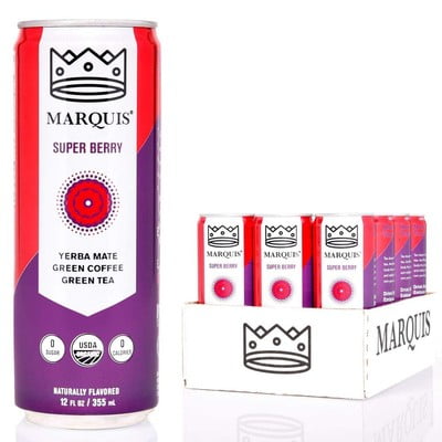 Marquis Yerba Mate Super Berry 12 oz (Pack of 12)