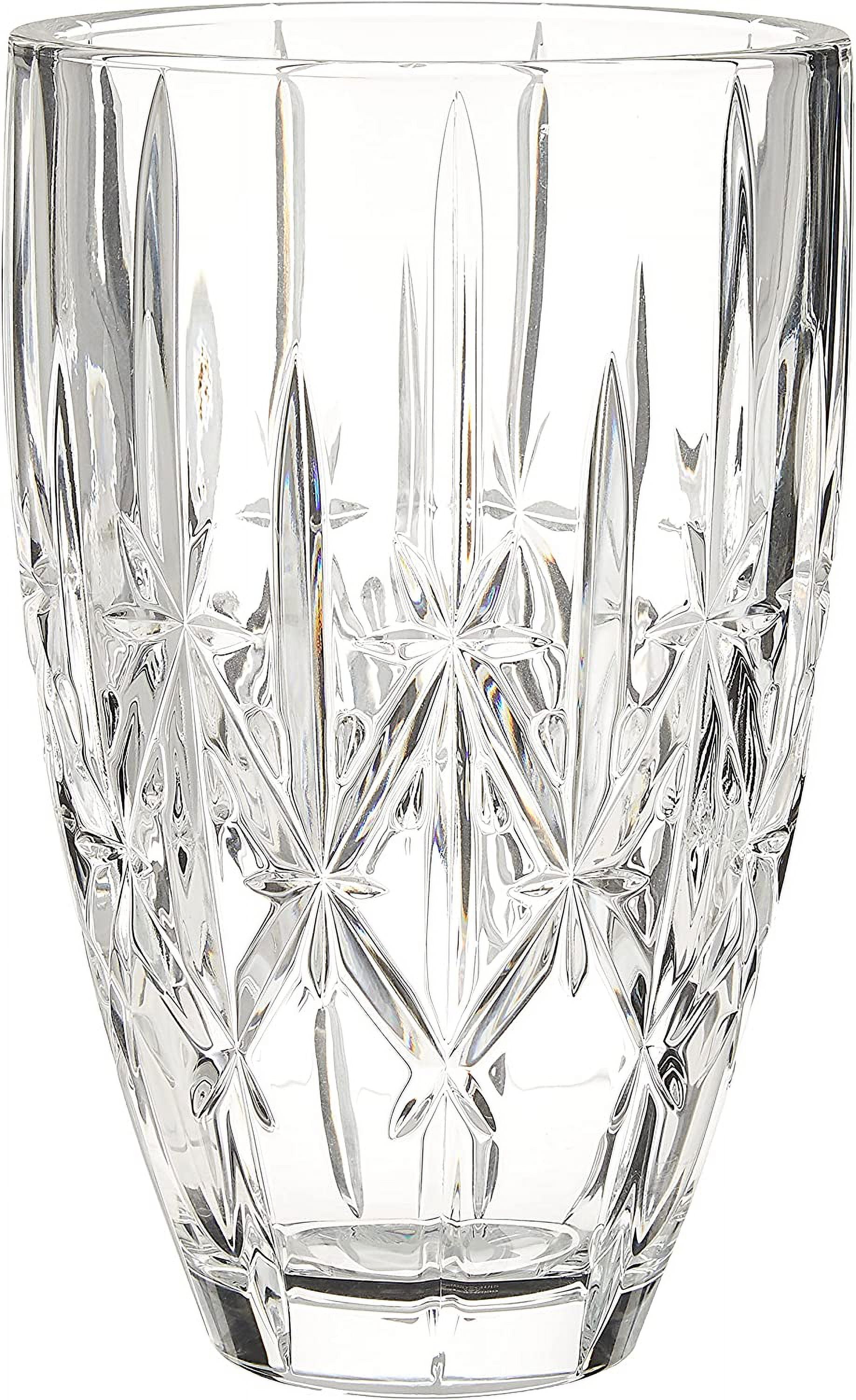 Marquis 9-Inch Clear Crystal Cut Round Vase