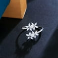 thumbnail image 1 of Marquise Cut CZ Elegant Flower Leaf Women Engagement Ring CZ Jewelry Accessories, 1 of 9