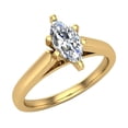 thumbnail image 1 of Marquise Cut Diamond Engagement Ring for women 3/8 carat 14K Gold 6 Prong Solitaire Setting (G,I1), 1 of 5