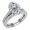 thumbnail image 1 of Marquise Cut Halo Diamond Wedding Ring Set 1.25 CT 14K White Gold (H,SI1), 1 of 5