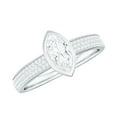thumbnail image 1 of Rosec Jewels Moissanite Solitaire Engagement Ring for Women - 4X8 mm Marquise Moissanite Ring - D-VS1 Quality, 10K White Gold, US 7.00, 1 of 8