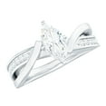 thumbnail image 1 of Rosec Jewels Marquise Cut Moissanite Infinity Engagement Ring for Women (1 Carat, 4X8mm, D-VS1 Quality Certified) - with Jewelry Box, 925 Sterling Silver, US 10.00, 1 of 8