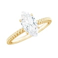 thumbnail image 1 of Rosec Jewels Moissanite Marquise Engagement Ring 1 Ct - 5X10 mm Solitaire Ring for Women - D-VS1 Quality Certified, 10K Yellow Gold, US 5.50, 1 of 8