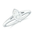 thumbnail image 1 of Rosec Jewels Certified Moissanite Solitaire Promise Ring for Women - 4X8 mm Marquise Moissanite Ring - D-VS1 Quality, 14K White Gold, US 4.50, 1 of 8